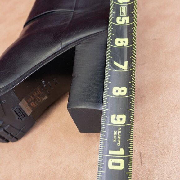 rag&bone Women Newbury Western Black Leather Vibram Heel Boots size 9US EUR39.5 - Picture 6 of 8